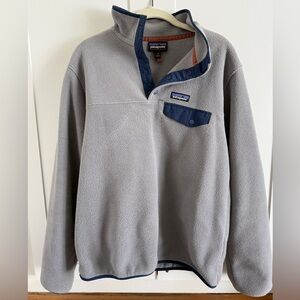 Patagonia Synchilla Grey Blue Fleece Adult Medium
